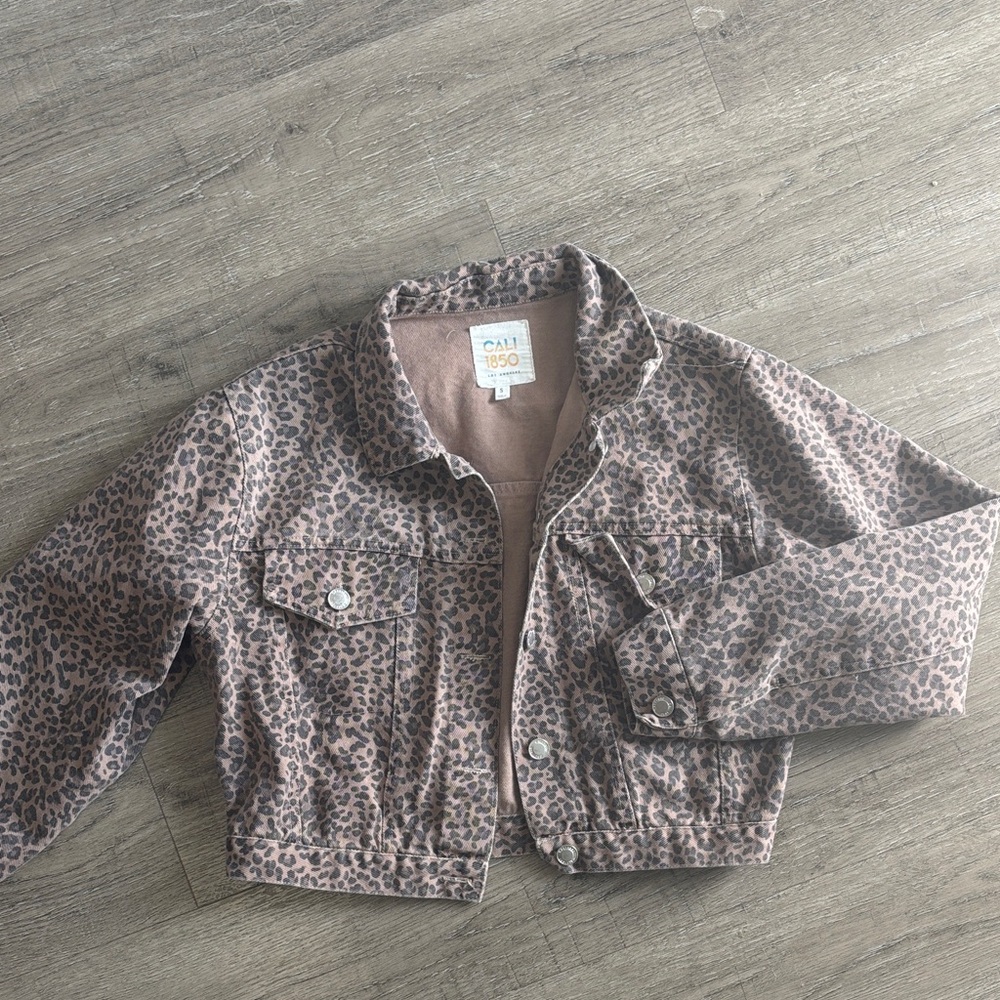 Leopard print Jean jacket